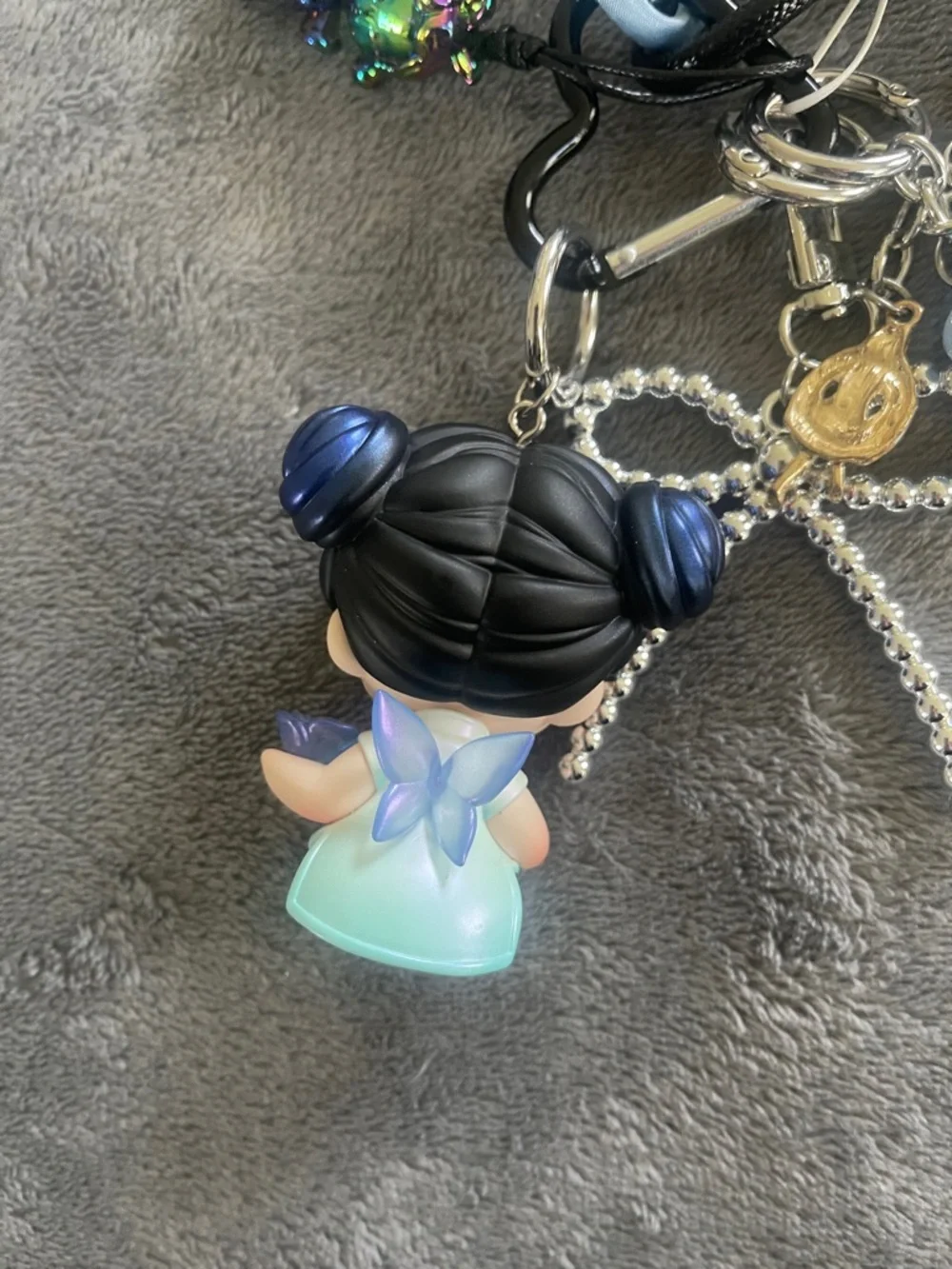 Garden of Eden Dodo Nami Sugar Custom Blue Keychain Purse Charm new upcycled